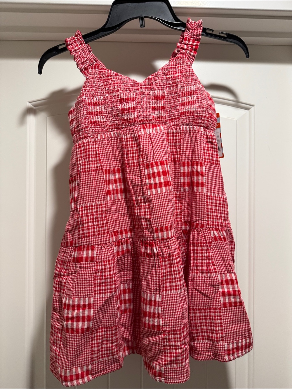 Cat & Jack Red Patchwork Smocked Sundress